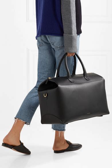 mansur gavriel travel leather weekend bag dupe|mansur gavriel dupe bag.